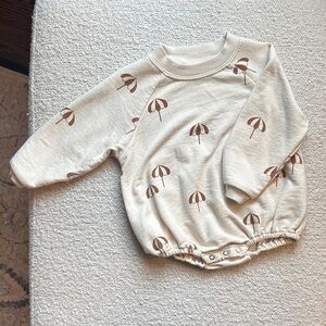 Rylee & Cru Bubble Romper with Umbrellas